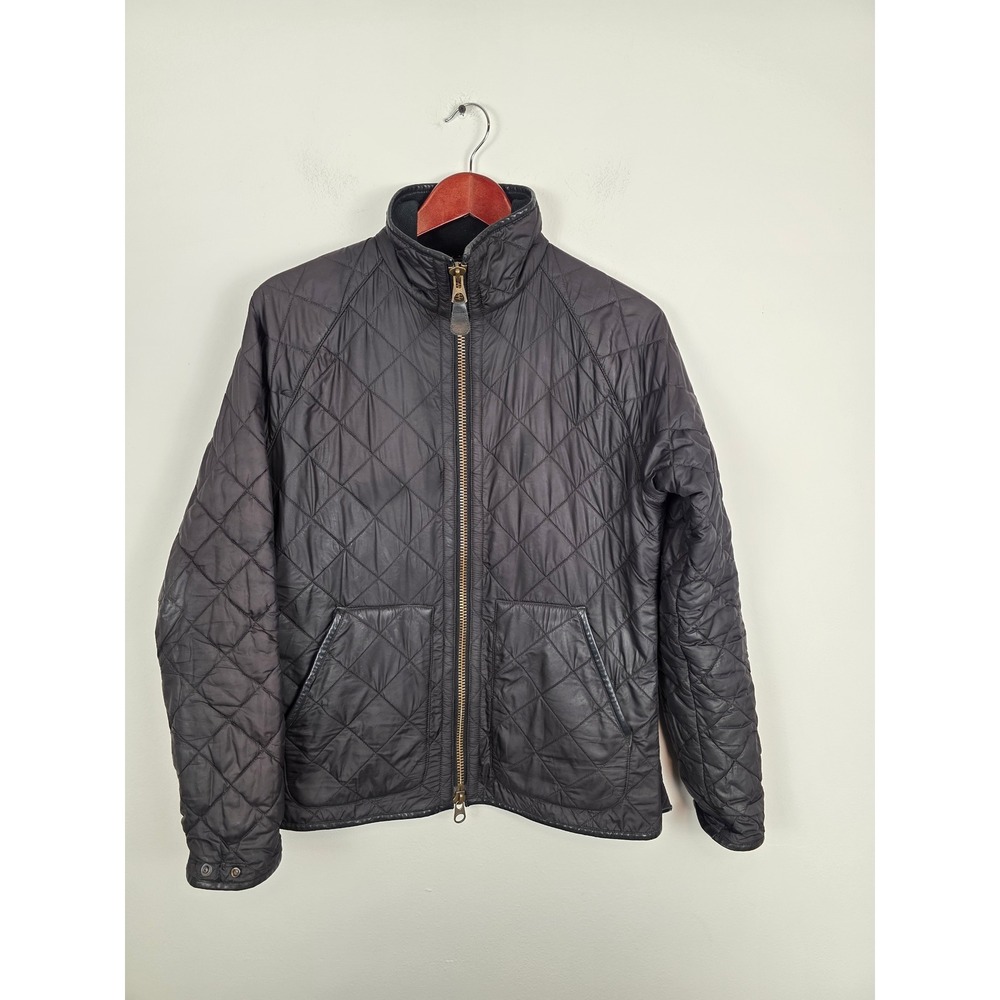 Ralph Lauren Black Label Vintage Quilted Jacket‎ Black Full Zip Women's Size L